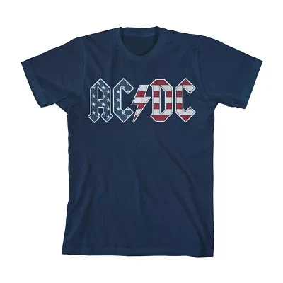Little & Big Boys Crew Neck Short Sleeve AC/DC Graphic T-Shirt