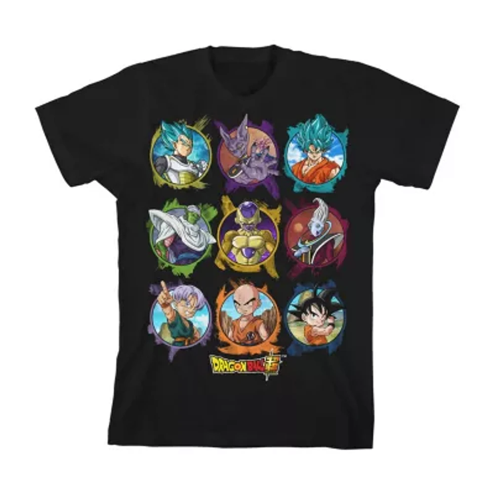 Little & Big Boys Crew Neck Short Sleeve Dragon Ball Z Graphic T-Shirt