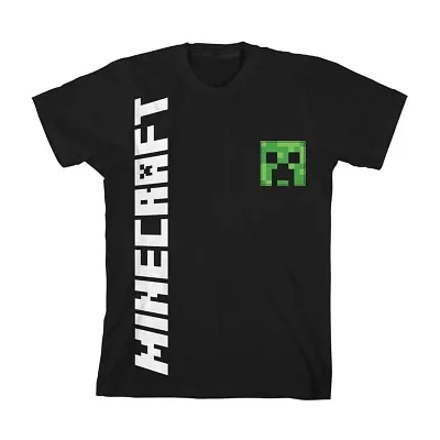 Little & Big Boys Crew Neck Short Sleeve Minecraft Graphic T-Shirt
