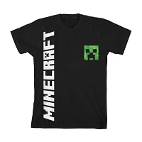 Little & Big Boys Crew Neck Short Sleeve Minecraft Graphic T-Shirt