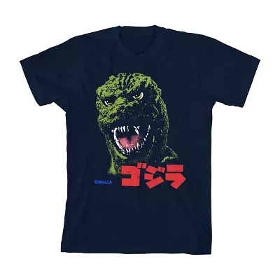 Little & Big Boys Crew Neck Short Sleeve Godzilla Graphic T-Shirt