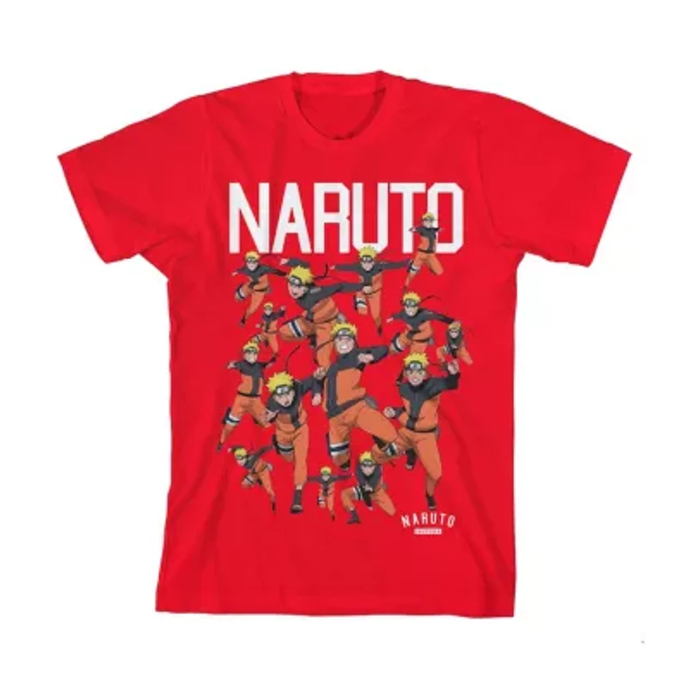 Little & Big Boys Crew Neck Short Sleeve Naruto Graphic T-Shirt