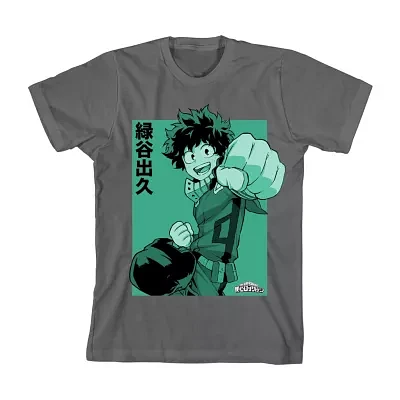 Little & Big Boys Deku Punch Crew Neck Short Sleeve Graphic T-Shirt