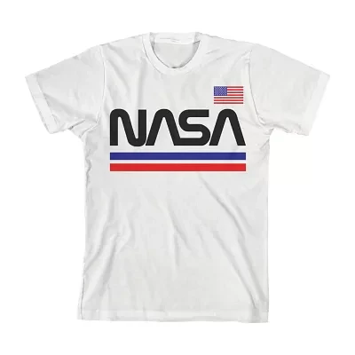 Little & Big Boys Crew Neck Short Sleeve NASA Graphic T-Shirt