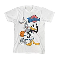 Little & Big Boys Crew Neck Short Sleeve Looney Tunes Graphic T-Shirt