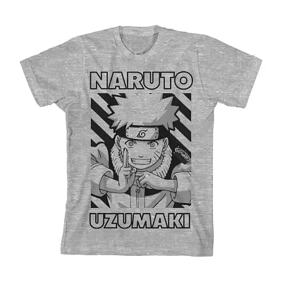 Little & Big Boys Crew Neck Short Sleeve Naruto Graphic T-Shirt