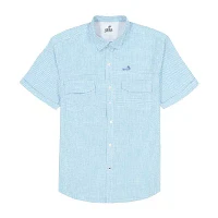 IZOD Sunshield Performance Mens Regular Fit Short Sleeve Button-Down Shirt