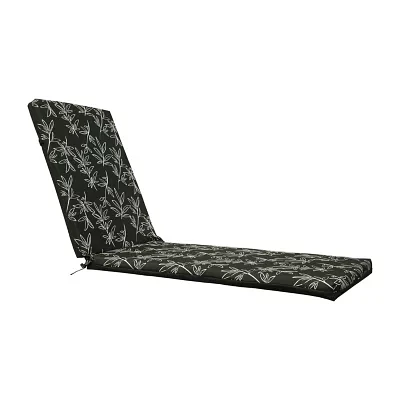 Outdoor Dècor 22 X 73 In Printed Lounger Black And White Fade Resistant Patio Chair Cushions