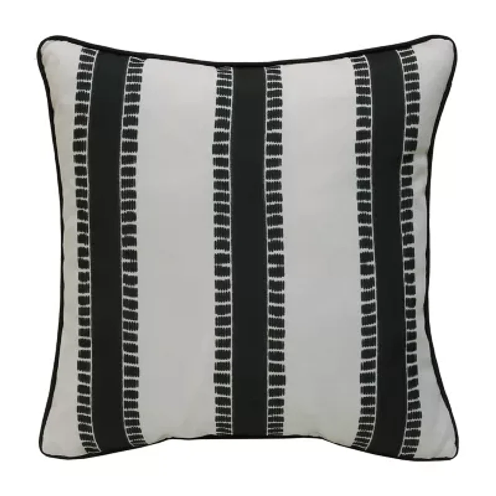 Outdoor Dècor 18 X 18 In Printed Stripe Square Throw Pillows