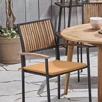 Outdoor Dècor 17 X 17 In Solid Olefin Textured Bistro Mustard Patio Seat Cushions