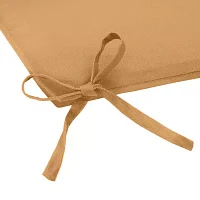 Outdoor Dècor 17 X 17 In Solid Olefin Textured Bistro Mustard Patio Seat Cushions