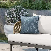 Outdoor Dècor 18 X 18 In Printed Blue Square Throw Pillows