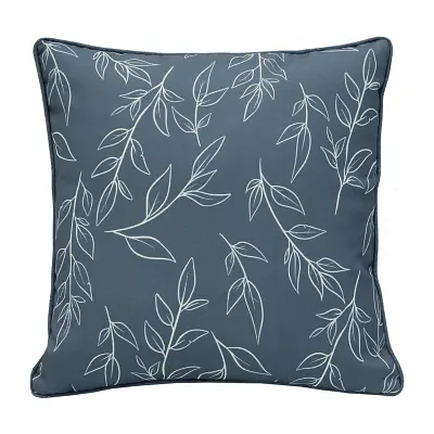 Outdoor Dècor 18 X 18 In Printed Blue Square Throw Pillows