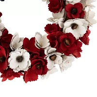 Northlight 15in Floral Flag Wooden Wreath