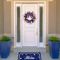 Northlight 24in Stars And Stripes Glittered Wreath