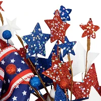 Northlight 24in Stars And Stripes Glittered Wreath