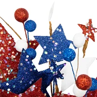 Northlight 24in Stars And Stripes Glittered Wreath