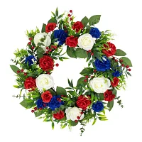 Northlight 24in Carnation And Rose Aritificial Wreath