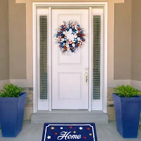 Northlight 22in Gliterred Stars And Rockets Wreath