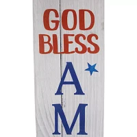 Northlight 71in Set Of 2 Stars And Stripes "I Heart Usa" And "God Bless America" 2-pc. Wall Sign