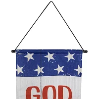 Northlight 71in Set Of 2 Stars And Stripes "I Heart Usa" And "God Bless America" 2-pc. Wall Sign
