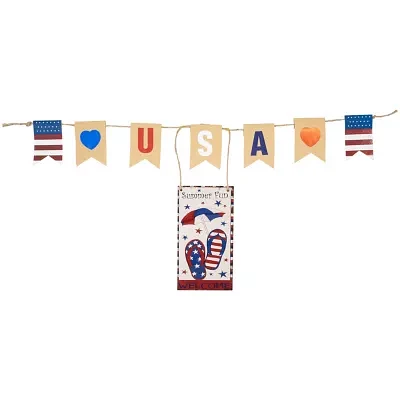 Northlight 30.5in Usa Summer Fun Welcome Americana Print