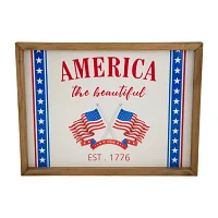 Northlight 15.75in America The Beautiful Wall Sign
