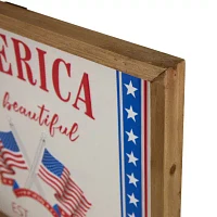 Northlight 15.75in America The Beautiful Wall Sign