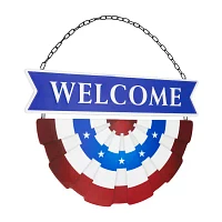 Northlight 19.5in " Welcome" Metal Wall Sign