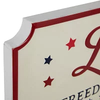 Northlight 11.75in Let Freedom Ring Wall Sign