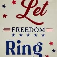 Northlight 11.75in Let Freedom Ring Wall Sign