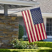 Northlight 40in X 28in Embroidered Tea-Stained Usa Garden Flags