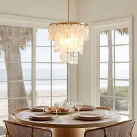 Urban Habitat Isla Layered Capiz Chandelier