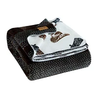 Wrangler Unisex Adult Midweight Striped Blanket