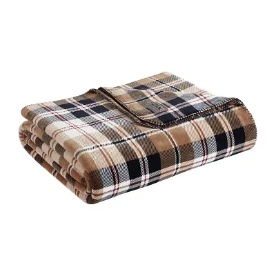 Eddie Bauer Unisex Adult Midweight Plaid Blanket