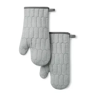 Martha Stewart Honeycomb Quilted 2-pc. Oven Mitt Set