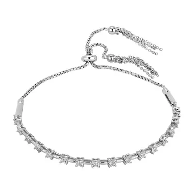 4 1/4 CT. T.W. White Cubic Zirconia Sterling Silver Bolo Bracelet