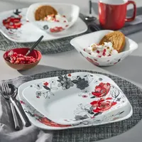 Corelle Chelsea Rose 16-pc. Glass Dinnerware Set