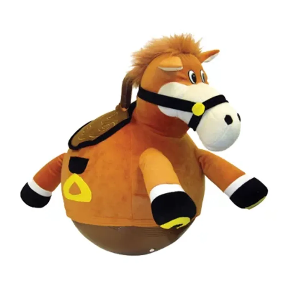 Gener8 Hop-Along Horse (Plush Bounce Ball With Handle) Playground Balls