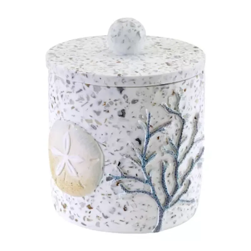 Avanti Coastal Terrazzo Hand Painted Bathroom Canister