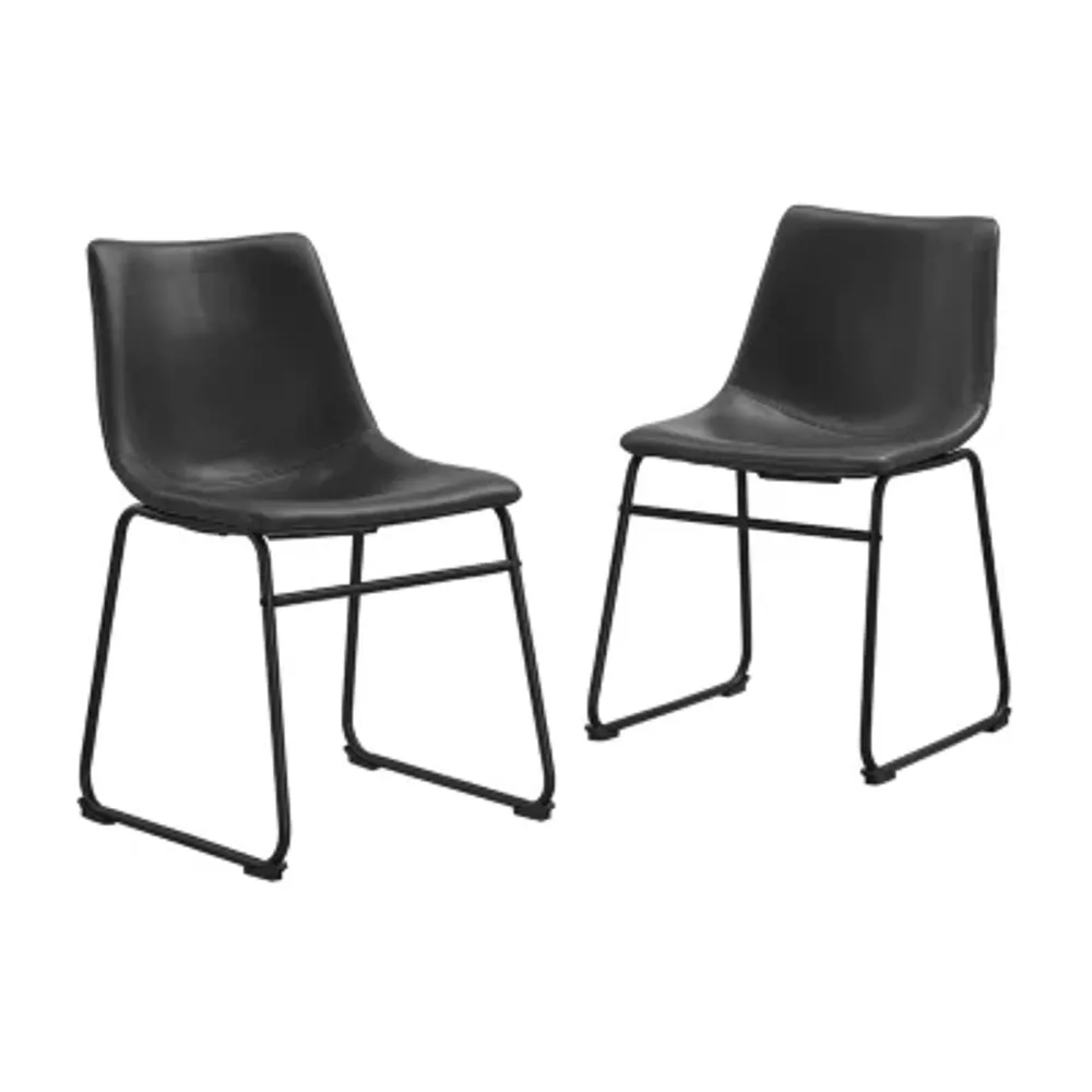 2-pc. Faux Leather Kitchen Dining Chairs