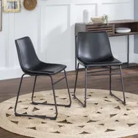 2-pc. Faux Leather Kitchen Dining Chairs