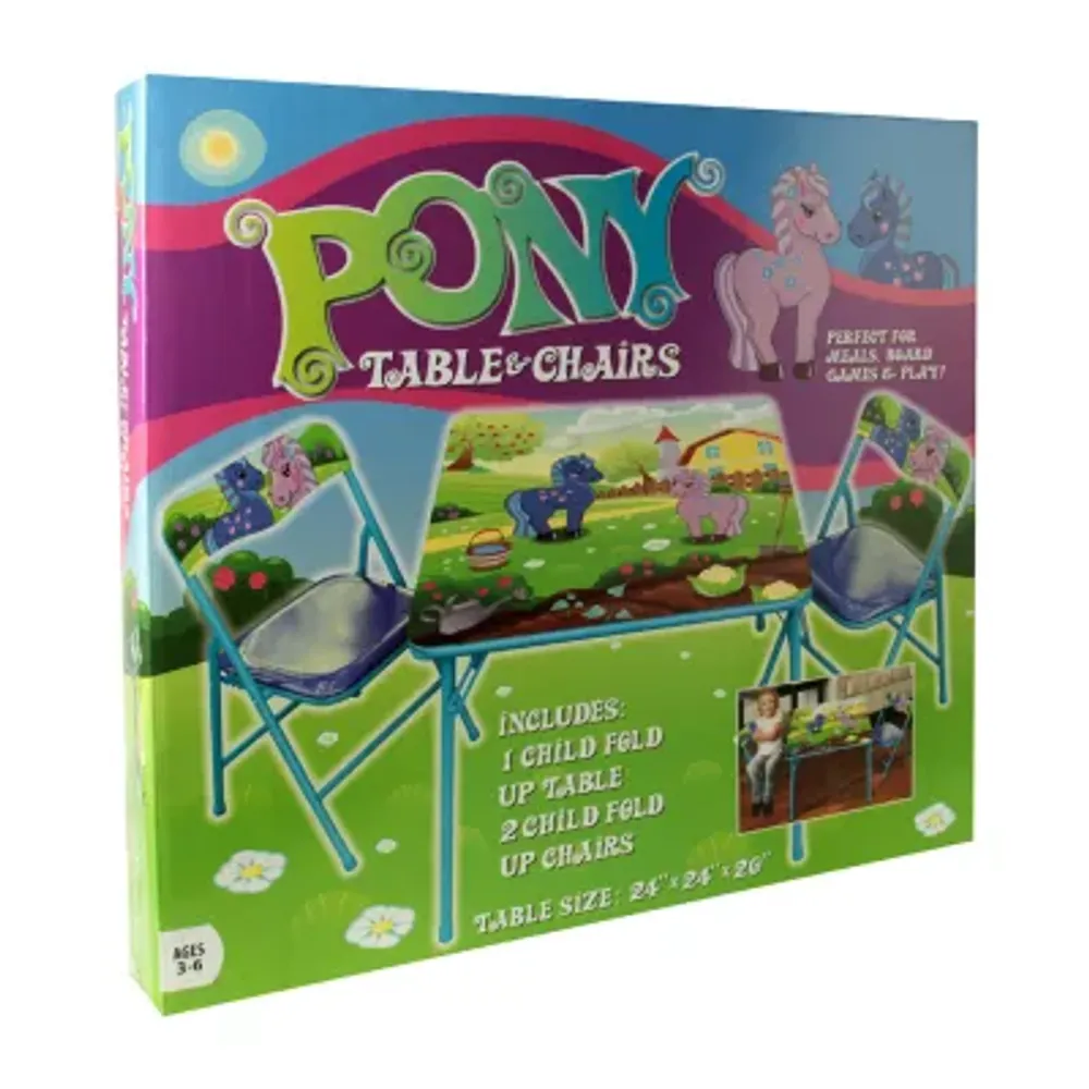 Gener8 Gener8 Pony Table & Chairs 3-pc. Kids Table + Chairs