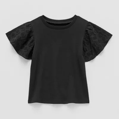 Okie Dokie Toddler & Little Girls Round Neck Short Sleeve T-Shirt