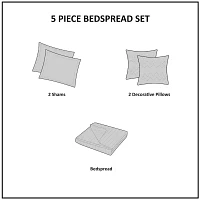 Madison Park Venetian 5 Piece Reversible Jacquard Bedspread Set