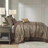 Madison Park Venetian 5 Piece Reversible Jacquard Bedspread Set