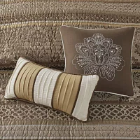 Madison Park Venetian 6-Pc Jacquard Quilt Set with Throw Pillows