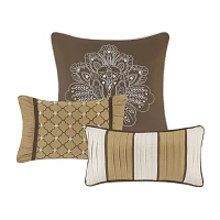 Madison Park Venetian 6-Pc Jacquard Quilt Set with Throw Pillows
