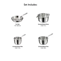 Tramontina Tempo Tri-Ply Stainless Steel 7-pc. Cookware Set