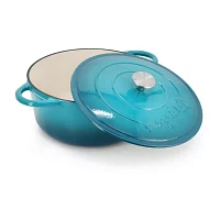 MegaChef Enameled Cast Iron 6.35-qt. Round Dutch Oven